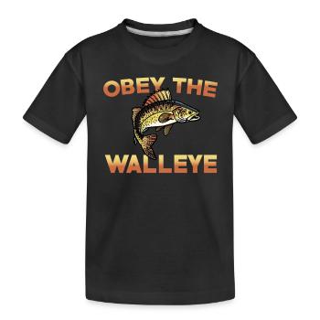 Obey the pike-perch - Kids' Premium Organic T-Shirt - black - Front