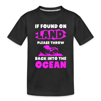 ozean tauchen - Kinder Premium Bio T-Shirt - Schwarz - Vorne