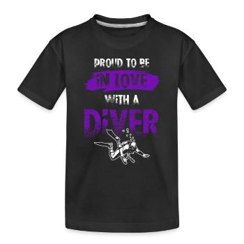 aimer un plongeur - T-shirt bio Premium Enfant - noir - Devant