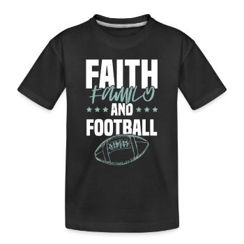la foi et le football - T-shirt bio Premium Enfant - noir - Devant