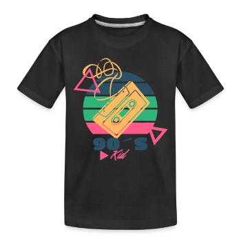 Enfant des années 90 - T-shirt bio Premium Enfant - noir - Devant