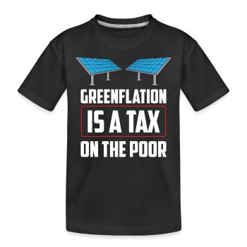 L’inflation verte est une taxe pour les pauvres Verts - T-shirt bio Premium Enfant - noir - Devant