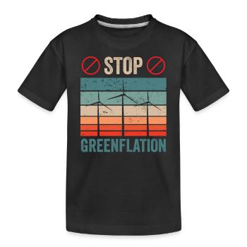 Greenflation Stop Green Inflation Énergie - T-shirt bio Premium Enfant - noir - Devant