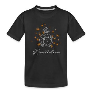 Kräuterhexe Zaubertrank Kräuterkunde Natur - Kinder Premium Bio T-Shirt - Schwarz - Vorne
