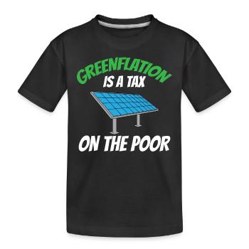 L’inflation verte est une taxe pour les pauvres Verts - T-shirt bio Premium Enfant - noir - Devant