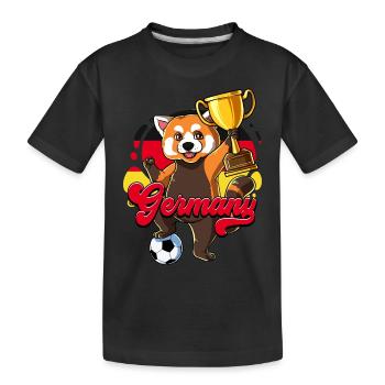 Deutschland Fußball - Kinder Premium Bio T-Shirt - Schwarz - Vorne