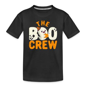 The Boo Crew Passendes Halloween-Pärchen Hexe - Kinder Premium Bio T-Shirt - Schwarz - Vorne