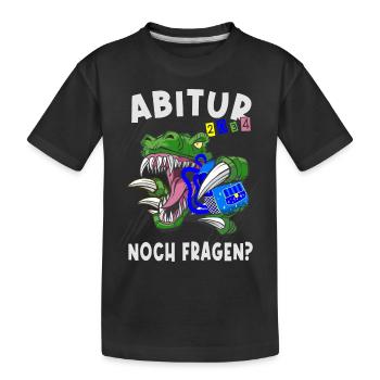 Einschulung Dinosaurier Abi 2034 - Kinder Premium Bio T-Shirt - Schwarz - Vorne