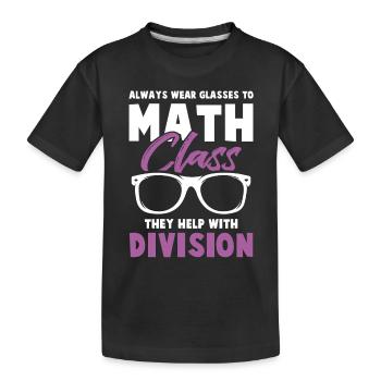 cours de mathématiques - T-shirt bio Premium Enfant - noir - Devant