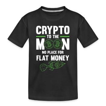 bitcoin money - Kids' Premium Organic T-Shirt - black - Front