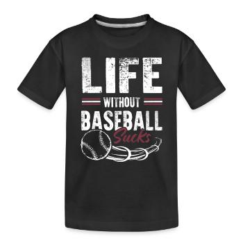vivre sans baseball - T-shirt bio Premium Enfant - noir - Devant