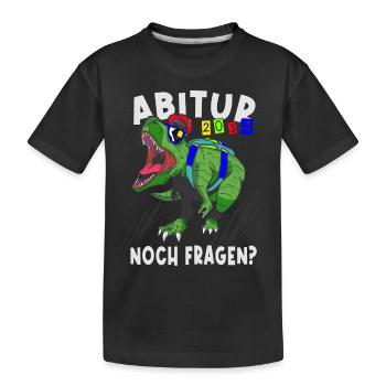Einschulung Dinosaurier Abi 2034 - Kinder Premium Bio T-Shirt - Schwarz - Vorne