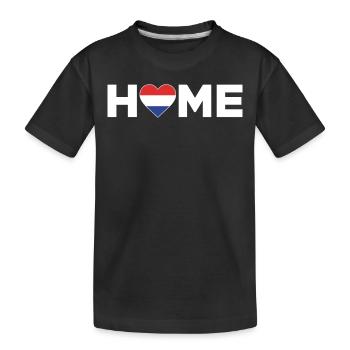 Netherlands Home Netherlands Flag - Kids' Premium Organic T-Shirt - black - Front
