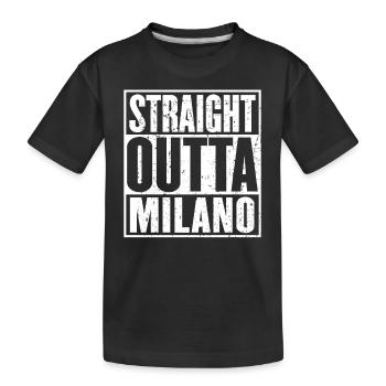 Straight Outta Milano Vintage - Kids' Premium Organic T-Shirt - black - Front