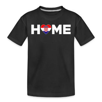 Kroatien Heimat Kroatien Flagge Kroatien Liebe - Kinder Premium Bio T-Shirt - Schwarz - Vorne