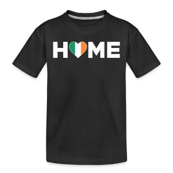 Irland Heimat Irland Flagge Irland Liebe - Kinder Premium Bio T-Shirt - Schwarz - Vorne