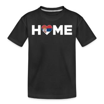 Serbien Heimat Serbien Flagge Serbien Liebe - Kinder Premium Bio T-Shirt - Schwarz - Vorne