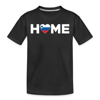 Slowenien Heimat Slowenien Flagge Liebe - Kinder Premium Bio T-Shirt - Schwarz - Vorne