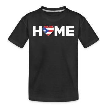 Puerto rico Heimat Puerto rico Flagge Liebe - Kinder Premium Bio T-Shirt - Schwarz - Vorne