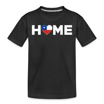 Chili Accueil Chili Drapeau Chili Amour - T-shirt bio Premium Enfant - noir - Devant