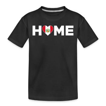 Peru Heimat Peru Flagge Peru Liebe - Kinder Premium Bio T-Shirt - Schwarz - Vorne
