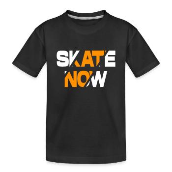 Skateboarder Girls Boys - Skate Now Skateboarding - Kinder Premium Bio T-Shirt - Schwarz - Vorne