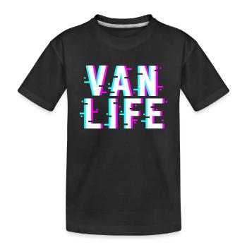 Van Life Camper Van - Kids' Premium Organic T-Shirt - black - Front