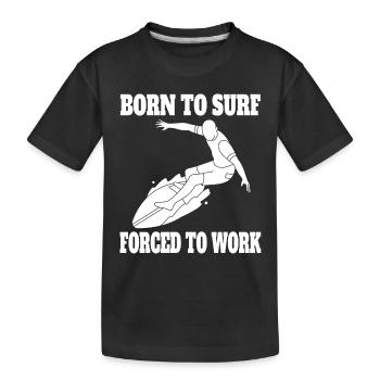 Surfer surf surf surf surf moniteur de surf - T-shirt bio Premium Enfant - noir - Devant