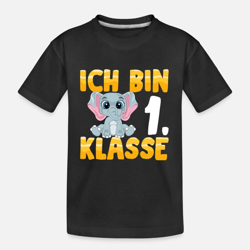 Ich bin 1. Klasse - Kinder Premium Bio T-Shirt - Schwarz
