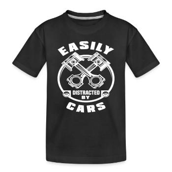 Automechaniker Autos - Kinder Premium Bio T-Shirt - Schwarz - Vorne
