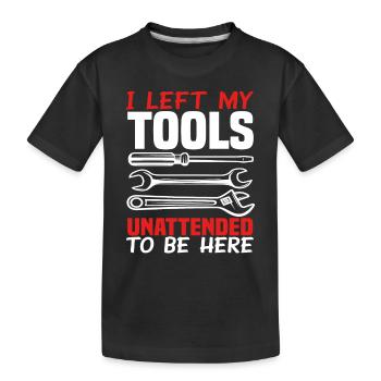 Automechaniker Werkzeuge - Kinder Premium Bio T-Shirt - Schwarz - Vorne