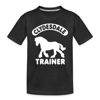 Clydesdale Trainer Cheval de trait - T-shirt bio Premium Enfant - noir - Devant