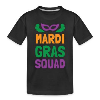 Mardi Gras Squad - Kids' Premium Organic T-Shirt - black - Front