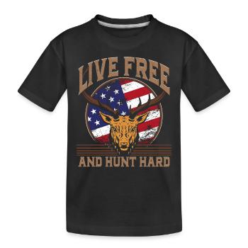 Chasseur de cerfs de Buck Américain - T-shirt bio Premium Enfant - noir - Devant