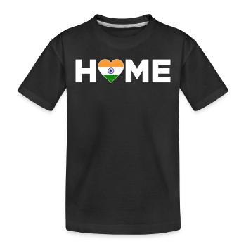 Inde Accueil Inde Drapeau Inde Amour - T-shirt bio Premium Enfant - noir - Devant