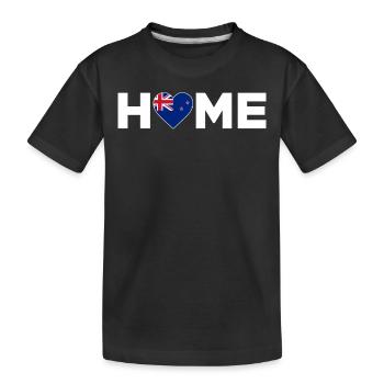 Neuseeland Heimat Neuseeland Flagge - Kinder Premium Bio T-Shirt - Schwarz - Vorne