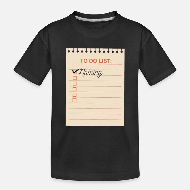 To do Liste - Kinder Premium Bio T-Shirt - Schwarz