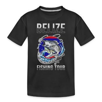 Excursion de pêche au Belize - T-shirt bio Premium Enfant - noir - Devant