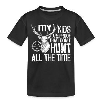 Chasseur de cerfs Buck Mes Enfants - T-shirt bio Premium Enfant - noir - Devant