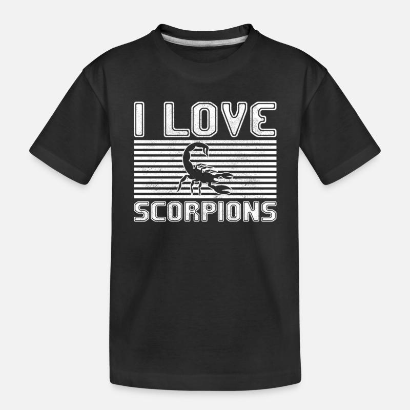 I love scorpions - Kinder Premium Bio T-Shirt - Schwarz