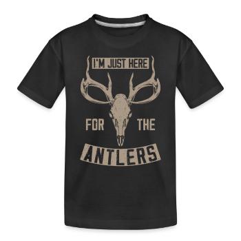 Buck Deer Hunting Hunter Vintage - T-shirt bio Premium Enfant - noir - Devant
