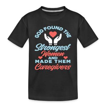 Pflegekraft Starke Frau - Kinder Premium Bio T-Shirt - Schwarz - Vorne