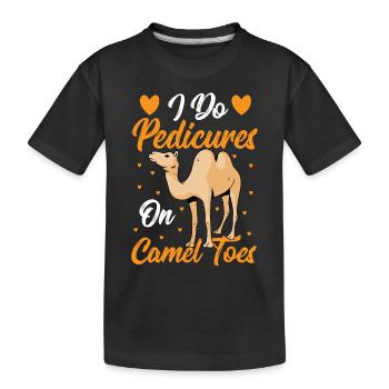 I Do Pedicures On Camel Toes Camels Pedicure Nail - Kinder Premium Bio T-Shirt - Schwarz - Vorne