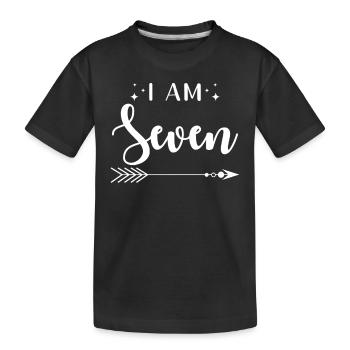 Sept ans d’anniversaire J’ai sept ans - T-shirt bio Premium Enfant - noir - Devant
