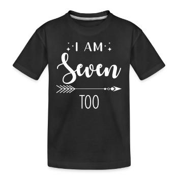 Sept ans d’anniversaire J’ai aussi sept ans - T-shirt bio Premium Enfant - noir - Devant