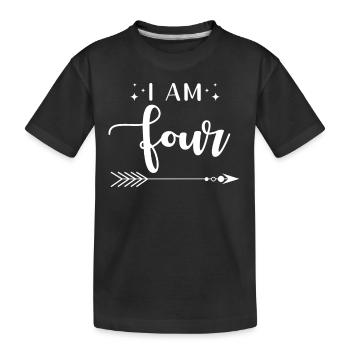 Quatre ans d’anniversaire J’ai quatre ans - T-shirt bio Premium Enfant - noir - Devant