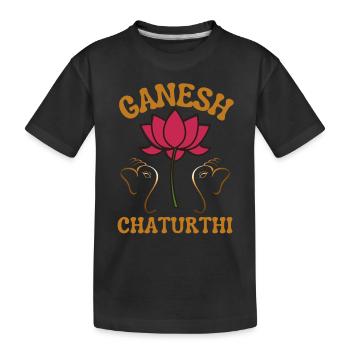Ganesh Chaturthi Hidouisme Holidays Symbol - T-shirt bio Premium Enfant - noir - Devant