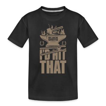 J’aurais frappé ce drôle de forgeron métallurgiste - T-shirt bio Premium Enfant - noir - Devant