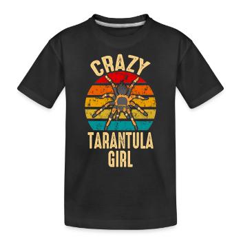 Crazy Spider Girl Pet Spider Propriétaire Arachnid Spider - T-shirt bio Premium Enfant - noir - Devant