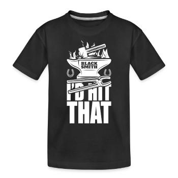 J’aurais frappé ce drôle de forgeron métallurgiste - T-shirt bio Premium Enfant - noir - Devant